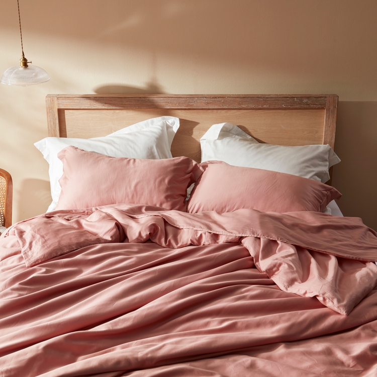 Overcloud® Sateen Egyptian Cotton Sheet Set-Mellow Rose-500TC